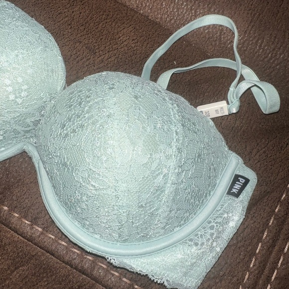 NWT PINK Victoria's Secret Lace Bra - Soft Mint - Picture 2 of 3